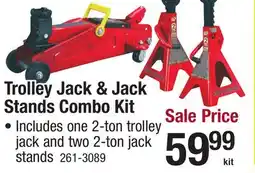 Menards Trolley Jack & Jack Stands Combo Kit offer