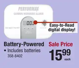 Menards Battery-Powered CARBON MONOXIDE DETECTORS offer
