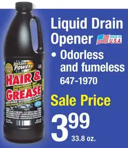 Menards Liquid Drain Opener offer