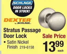 Menards SCHLAGE Stratus Passage Door Lock offer