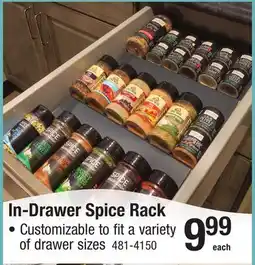 Menards KLËARVŪE Cabinetry In-Drawer Spice Rack offer