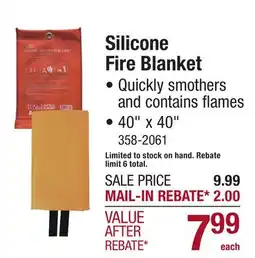 Menards Silicone Fire Blanket offer