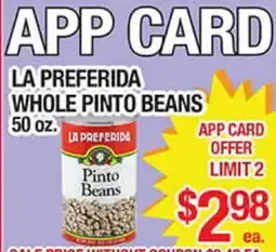 Torres Supermercado LA PREFERIDA WHOLE PINTO BEANS offer