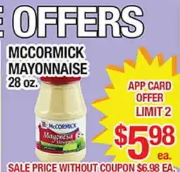 Torres Supermercado MCCORMICK MAYONNAISE offer