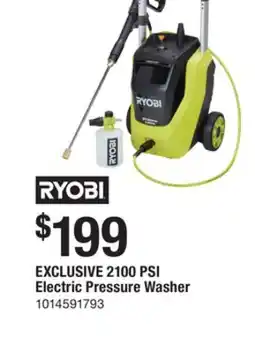 The Home Depot RYOBI 2100 PSI Electric Pressure Washer offer