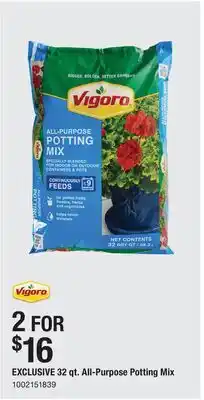 The Home Depot VIGORO 32 qt. All-Purpose Potting Mix offer