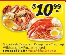 Winn Dixie Snow Crab Clusters or Dungeness Crab Legs offer