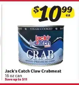 Winn Dixie Jack's Catch Claw Crabmeat offer