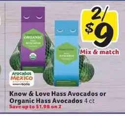 Winn Dixie Know & Love Hass Avocados or Organic Hass Avocados offer