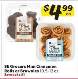 Winn Dixie SE Grocers Mini Cinnamon Rolls or Brownies offer
