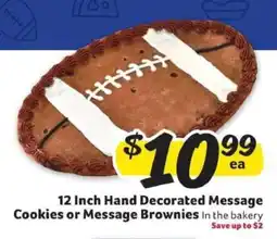 Winn Dixie 12 inch Hand Decorated Message Cookies or Message Brownies offer