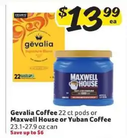 Winn Dixie Gevalia Coffee or Maxwell House or Yuban Coffee offer