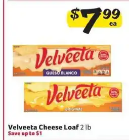 Winn Dixie Velveeta Cheese Loaf offer