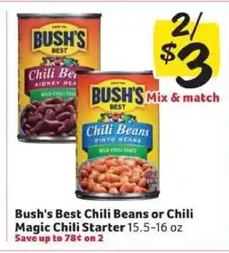 Winn Dixie Bush's Best Chili Beans or Chili Magic Chili Starter offer