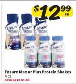 Winn Dixie Ensure Max or Plus Protein Shakes offer