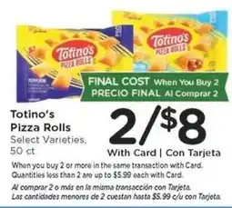 Kroger Totino's Pizza Rolls offer