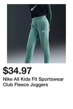 Dick's Sporting Goods Nike All Kids Fit Sportswear Club Fleece Joggers offer