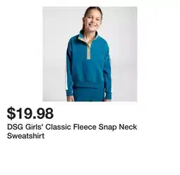 Dick's Sporting Goods DSG Girls' Classic Fleece Snap Neck Sweatshirt offer