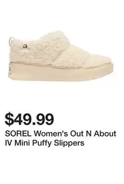 Dick's Sporting Goods SOREL Women's Out N About IV Mini Puffy Slippers offer