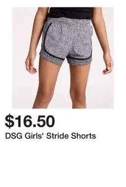 Dick's Sporting Goods DSG Girls' Stride Shorts offer