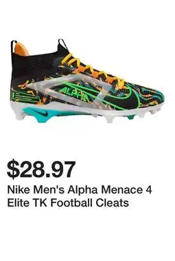 Dick's Sporting Goods Nike Men's Alpha Menace 4 Elite TK Football Cleats offer