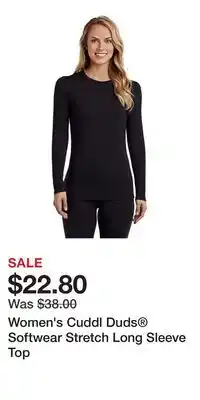 Kohl's Women's Cuddl Duds Softwear Stretch Long Sleeve Top offer