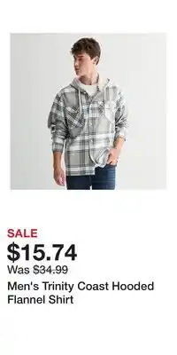 Kohl's Men's Trinity Coast Hooded Flannel Shirt offer