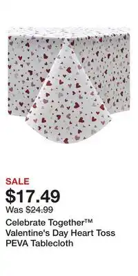 Kohl's Celebrate Together Valentine's Day Heart Toss PEVA Tablecloth offer
