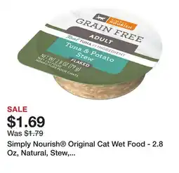 Petsmart Simply Nourish Original Cat Wet Food - 2.8 Oz, Natural, Stew, Grain Free offer