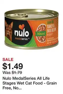 Petsmart Nulo MedalSeries All Life Stages Wet Cat Food - Grain Free, No Corn, Wheat & Soy, 3 Oz offer