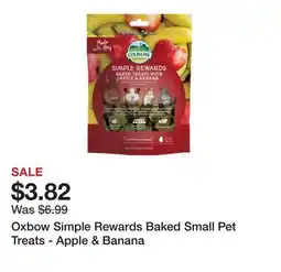 Petsmart Oxbow Simple Rewards Baked Small Pet Treats - Apple & Banana offer