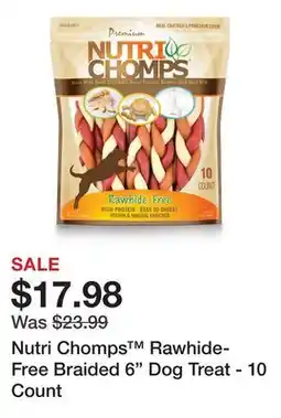 Petsmart Nutri Chomps Rawhide-Free Braided 6 Dog Treat - 10 Count offer