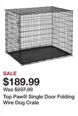 Petsmart Top Paw Single Door Folding Wire Dog Crate offer