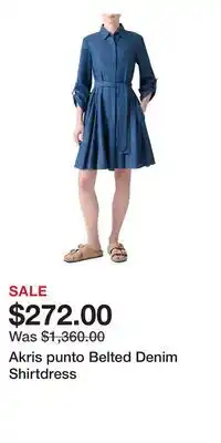 Nordstrom Akris punto Belted Denim Shirtdress offer