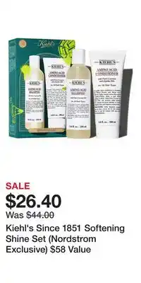 Nordstrom Kiehl's Since 1851 Softening Shine Set (Nordstrom Exclusive) $58 Value offer
