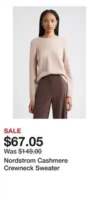 Nordstrom Nordstrom Cashmere Crewneck Sweater offer
