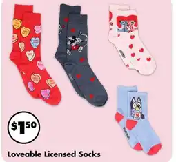 Dollar Tree Loveable Licensed Socks offer