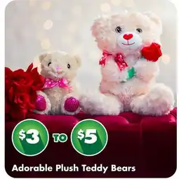 Dollar Tree Adorable Plush Teddy Bears offer