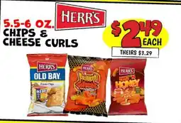 Ollie's HERRS CHIPS & CHEESE CURLS offer