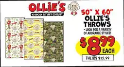 Ollie's OLLIE'S THROWS offer