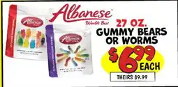 Ollie's Albanese GUMMY BEARS OR WORMS offer