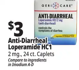 Ocean State Job Lot Geri-Care 2 mg Loperamide HCI Anti-Diarrheal Caplets 24 Caplets offer