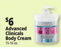 Ocean State Job Lot Advanced Clinicals Spa Size Bulgarian Rose Anti-Aging Rescue Cream 16 oz offer