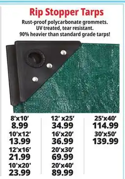 Ocean State Job Lot Rip Stopper Tarps offer