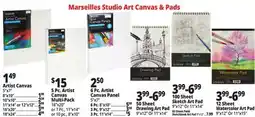 Ocean State Job Lot Marseilles Studio Art Canvas & Pads offer