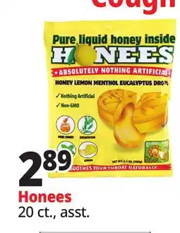Ocean State Job Lot Honees Honey Lemon Menthol Eucalyptus Cough Drops 20 Count offer