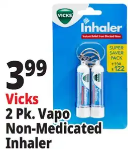 Ocean State Job Lot Vicks Non-Medicated Portable Nasal Inhaler 2 Count offer