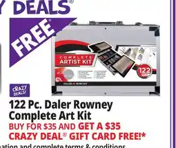 Ocean State Job Lot 122 Pc. Daler Rowney Complete Art Kit offer