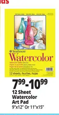 Ocean State Job Lot Strathmore 300 Series 9 x 12 Spiral Watercolor Pad 12 Sheets offer