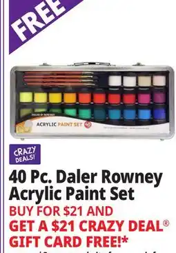 Ocean State Job Lot 40 Pc. Daler Rowney Acrylic Paint Set offer